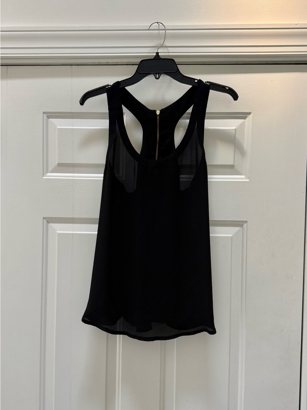 Express Black Racerback Sheer-Panel Camisole